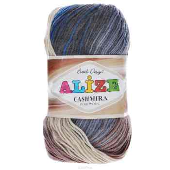 Пряжа для вязания Alize "Cashmira Batik", цвет: бежевый, коричневый, серый (2805), 300 м, 100 г, 5 шт