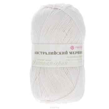 Пряжа для вязания Пехорка "Австралийский меринос", цвет: белый (01), 400 м, 100 г, 5 шт