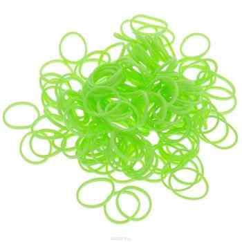 Резиночки безлатексные Rainbow Loom "Neon", с клипсами, цвет: салатовый, 600 шт