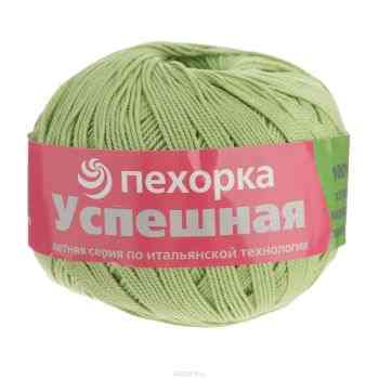 Пряжа для вязания Пехорка "Успешная", цвет: зеленое яблоко (09), 220 м, 50 г, 10 шт