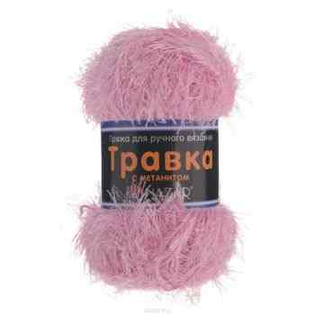 Пряжа для вязания Nazar "Травка с метанитом", цвет: светло-розовый (2000), 115 м, 100 г, 5 шт