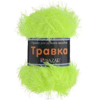 Пряжа для вязания Nazar "Травка", цвет: салатовый неон (2013), 150 м, 100 г, 5 шт