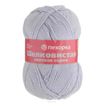 Пряжа для вязания Пехорка "Шелковистая", цвет: кристалл (25), 225 м, 100 г, 5 шт