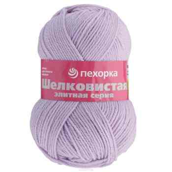 Пряжа для вязания Пехорка "Шелковистая", цвет: лаванда (329), 225 м, 100 г, 5 шт