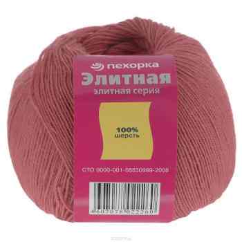 Пряжа для вязания Пехорка "Элитная", цвет: темная земляника (452), 415 м, 50 г, 10 шт