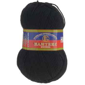 Пряжа для вязания Камтекс "Нимфа", цвет: черный (003), 300 м, 100 г, 10 шт