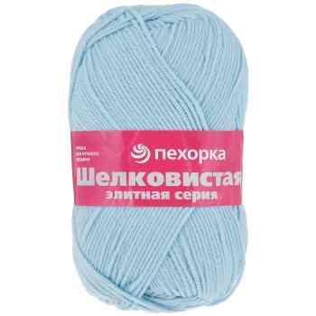 Пряжа для вязания Пехорка "Шелковистая", цвет: ледяной (336), 225 м, 100 г, 5 шт