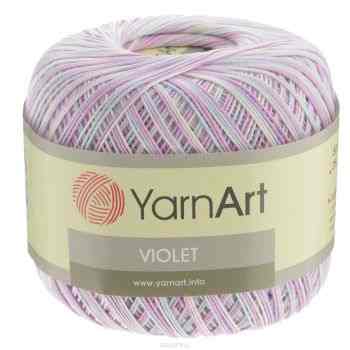 Пряжа для вязания YarnArt "Violet", цвет: белый, голубой, сиреневый (3053), 282 м, 50 г, 6 шт