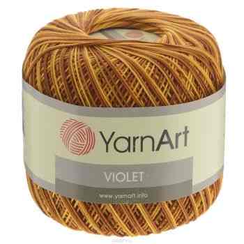 Пряжа для вязания YarnArt "Violet", цвет: коричневый, оранжевый, желтый (12), 282 м, 50 г, 6 шт