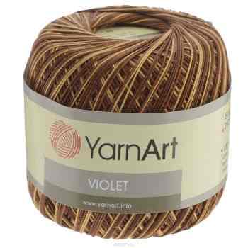 Пряжа для вязания YarnArt "Violet", цвет: коричневый, бежевый (17), 282 м, 50 г, 6 шт