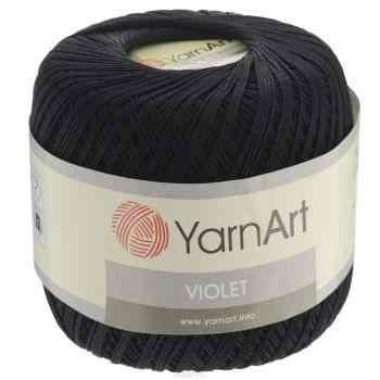 Пряжа для вязания YarnArt "Violet", цвет: черный (999), 282 м, 50 г, 6 шт