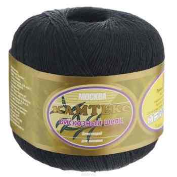 Пряжа для вязания Камтекс "Вискозный шелк", цвет: черный (003), 350 м, 100 г, 10 шт