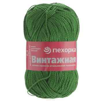 Пряжа для вязания Пехорка "Винтажная", цвет: зеленый (434), 240 м, 100 г, 5 шт