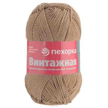 Пряжа для вязания Пехорка "Винтажная", цвет: темно-бежевый (165), 240 м, 100 г, 5 шт