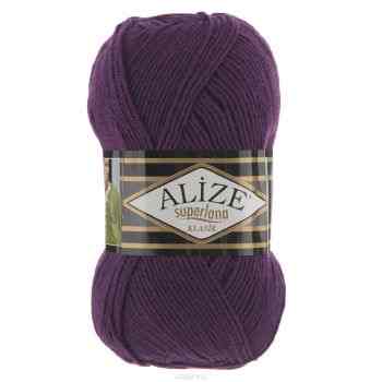 Пряжа для вязания Alize "Superlana Klasik", цвет: фиолетовый (111), 280 м, 100 г, 5 шт