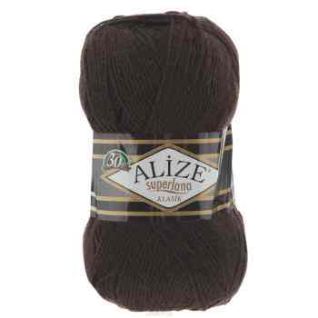Пряжа для вязания Alize "Superlana Klasik", цвет: коричневый меланж (545), 280 м, 100 г, 5 шт