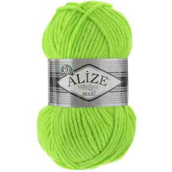 Пряжа для вязания Alize "Superlana Maxi", цвет: зеленый неон (551), 100 м, 100 г, 5 шт