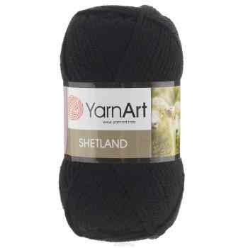 Пряжа для вязания YarnArt "Shetland", цвет: черный (502), 220 м, 100 г, 5 шт