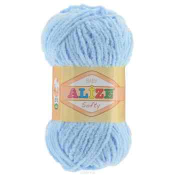 Пряжа для вязания Alize "Softy", цвет: светло-голубой (350), 115 м, 50 г, 5 шт