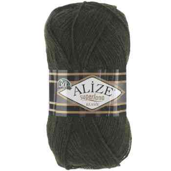 Пряжа для вязания Alize "Superlana Klasik", цвет: зеленый меланж (567), 280 м, 100 г, 5 шт
