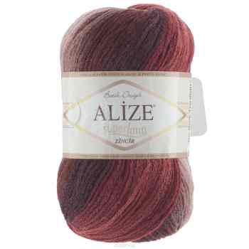 Пряжа для вязания Alize "Superlana Zincir Batik", цвет: красный (3520), 280 м, 100 г, 5 шт