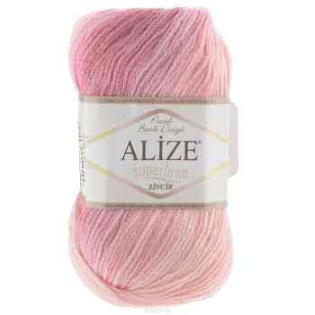 Пряжа для вязания Alize "Superlana Zincir Batik", цвет: розовый (3048), 280 м, 100 г, 5 шт