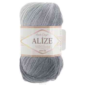 Пряжа для вязания Alize "Superlana Zincir Batik", цвет: серый (2881), 280 м, 100 г, 5 шт