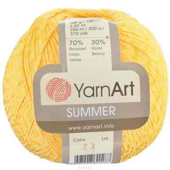 Пряжа для вязания YarnArt "Summer", цвет: желтый (23), 350 м, 100 г, 4 шт