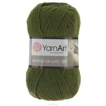 Пряжа для вязания YarnArt "Merino de Lux", цвет: темно-оливковый (530), 280 м, 100 г, 5 шт