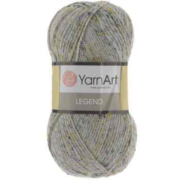 Пряжа для вязания YarnArt "Legend", цвет: черный, желтый, серый (8822), 300 м, 100 г, 5 шт