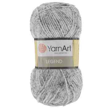 Пряжа для вязания YarnArt "Legend", цвет: белый, черный (8821), 300 м, 100 г, 5 шт