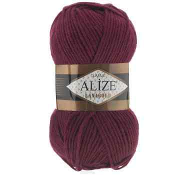 Пряжа для вязания Alize "Lanagold", цвет: бордовый (57), 240 м, 100 г, 5 шт