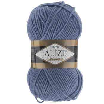 Пряжа для вязания Alize "Lanagold", цвет: джинсовый меланж (203), 240 м, 100 г, 5 шт