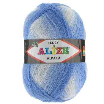 Пряжа для вязания Alize "Rainbow Alpaca Fancy", цвет: голубой, белый (1315), 875 м, 350 г