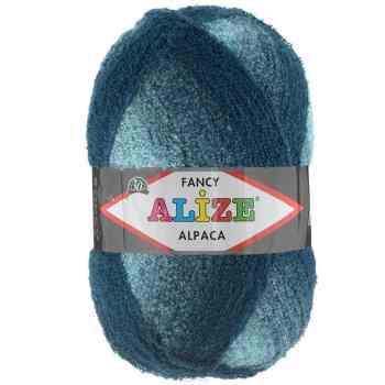 Пряжа для вязания Alize "Rainbow Alpaca Fancy", цвет: бирюзовый, голубой (1252), 875 м, 350 г
