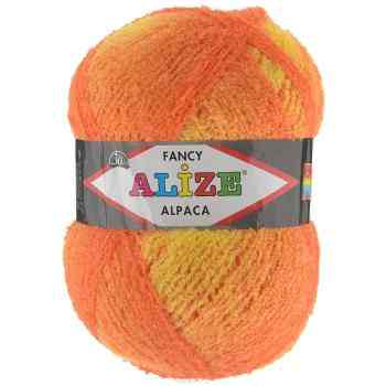Пряжа для вязания Alize "Rainbow Alpaca Fancy", цвет: желтый, оранжевый (1320), 875 м, 350 г