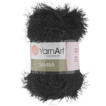 Пряжа для вязания YarnArt "Samba", цвет: черный (02), 150 м, 100 г, 5 шт
