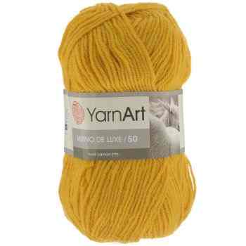 Пряжа для вязания YarnArt "Merino de Lux", цвет: темно-желтый (586), 280 м, 100 г, 5 шт