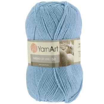 Пряжа для вязания YarnArt "Merino de Lux", цвет: светло-голубой (215), 280 м, 100 г, 5 шт