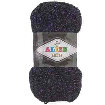 Пряжа для вязания Alize "Sal Abiye", цвет: черный, фиолетовый (60-11), 410 м, 100 г, 5 шт