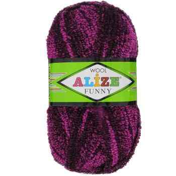 Пряжа для вязания Alize "Wool Funny", цвет: фуксия, фиолетовый (1311), 170 м, 100 г, 5 шт