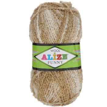 Пряжа для вязания Alize "Wool Funny", цвет: бежевый, молочный (1069), 170 м, 100 г, 5 шт
