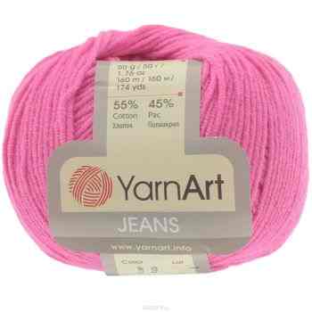 Пряжа для вязания YarnArt "Jeans", цвет: темно-розовый (59), 160 м, 50 г, 10 шт