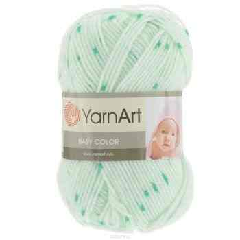 Пряжа для вязания YarnArt "Baby Сolor", цвет: мятный, белый (270), 150 м, 50 г, 5 шт