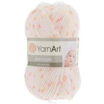 Пряжа для вязания YarnArt "Baby Сolor", цвет: белый, желтый, розовый (5103), 150 м, 50 г, 5 шт