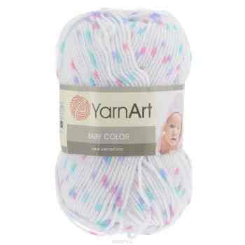 Пряжа для вязания YarnArt "Baby Сolor", цвет: белый, розовый, голубой (112), 150 м, 50 г, 5 шт