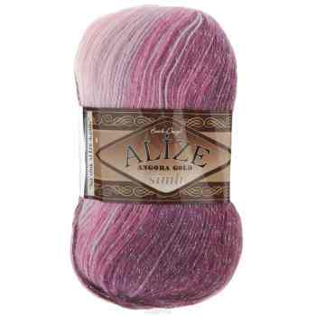 Пряжа для вязания Alize "Angora Gold Batik. Simli", цвет: розовый, малиновый, бордовый (1895), 500 м, 100 г, 5 шт