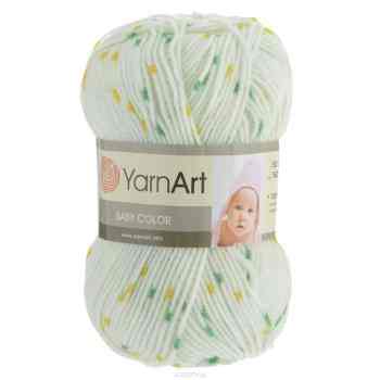 Пряжа для вязания YarnArt "Baby Сolor", цвет: белый, желтый, зеленый (5133), 150 м, 50 г, 5 шт