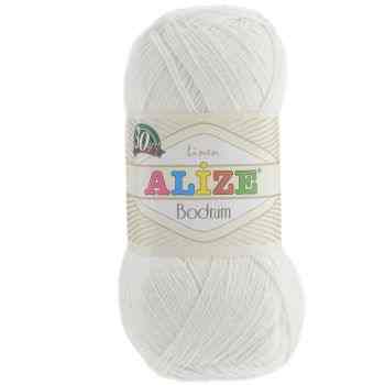 Пряжа для вязания Alize "Bodrum", цвет: белый (55), 280 м, 100 г, 5 шт