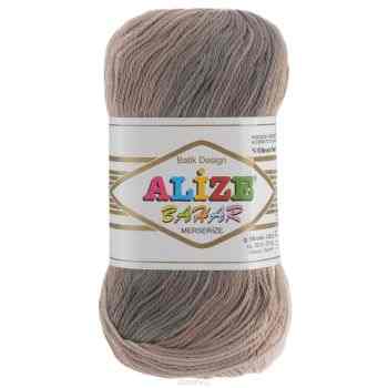 Пряжа для вязания Alize "Bahar Batik", цвет: бежевый, коричневый, темно-коричневый (1815), 260 м, 100 г, 5 шт